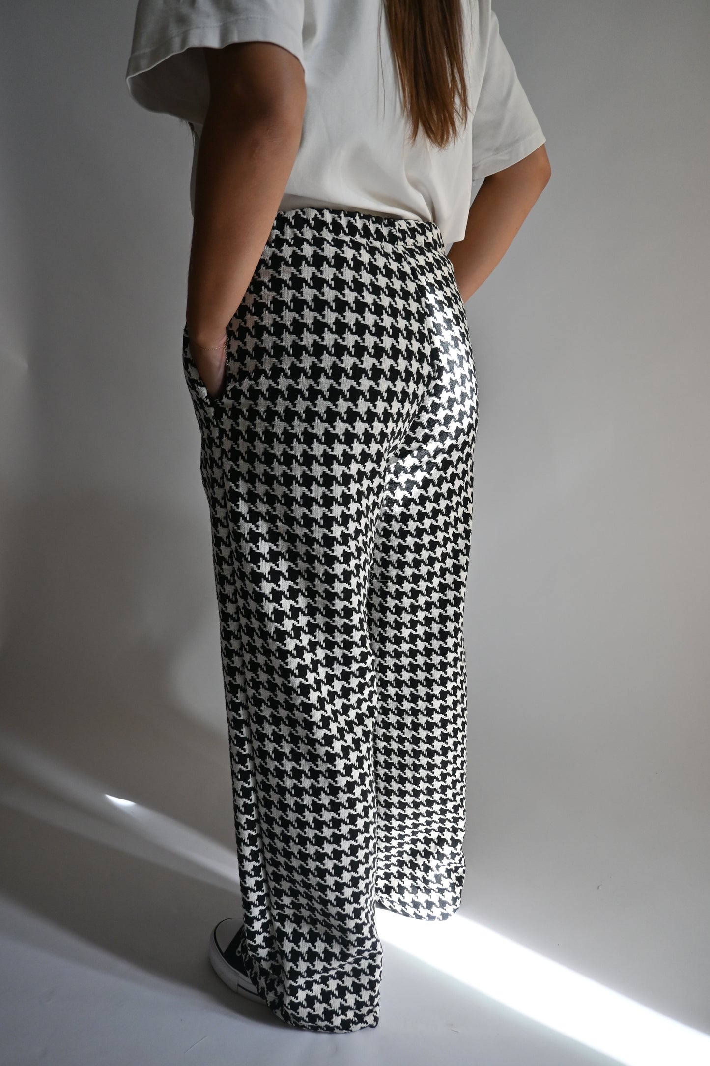 Pique trouser - black/white