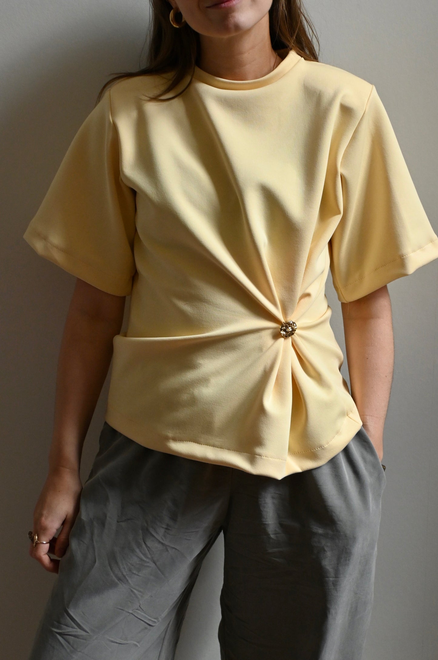 Skye top - butter yellow