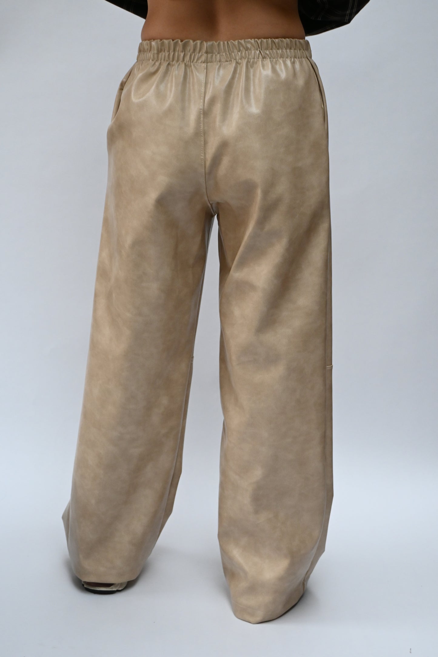 Kaja leather pants - beige