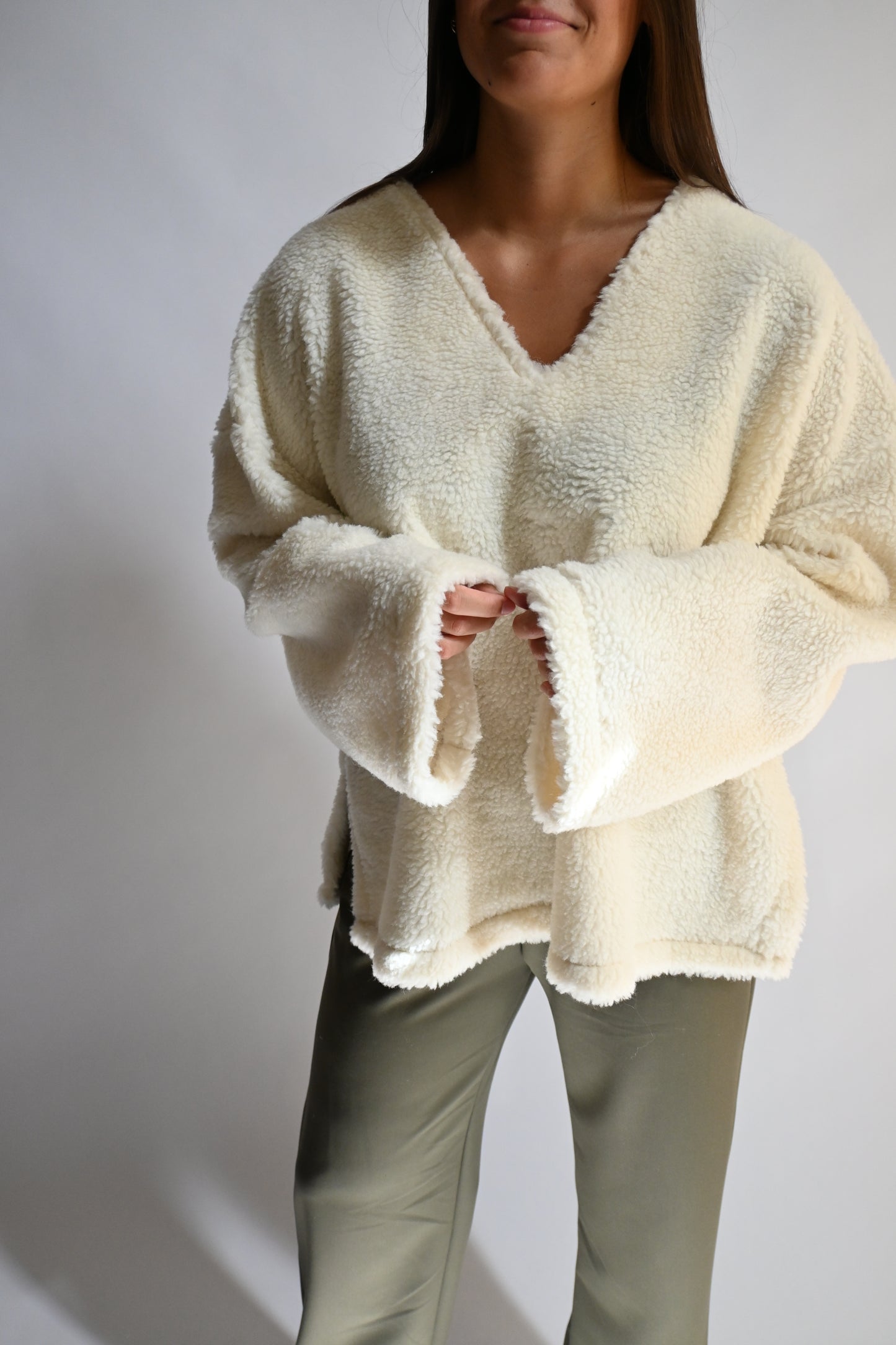 Sammy V-sweater - beige