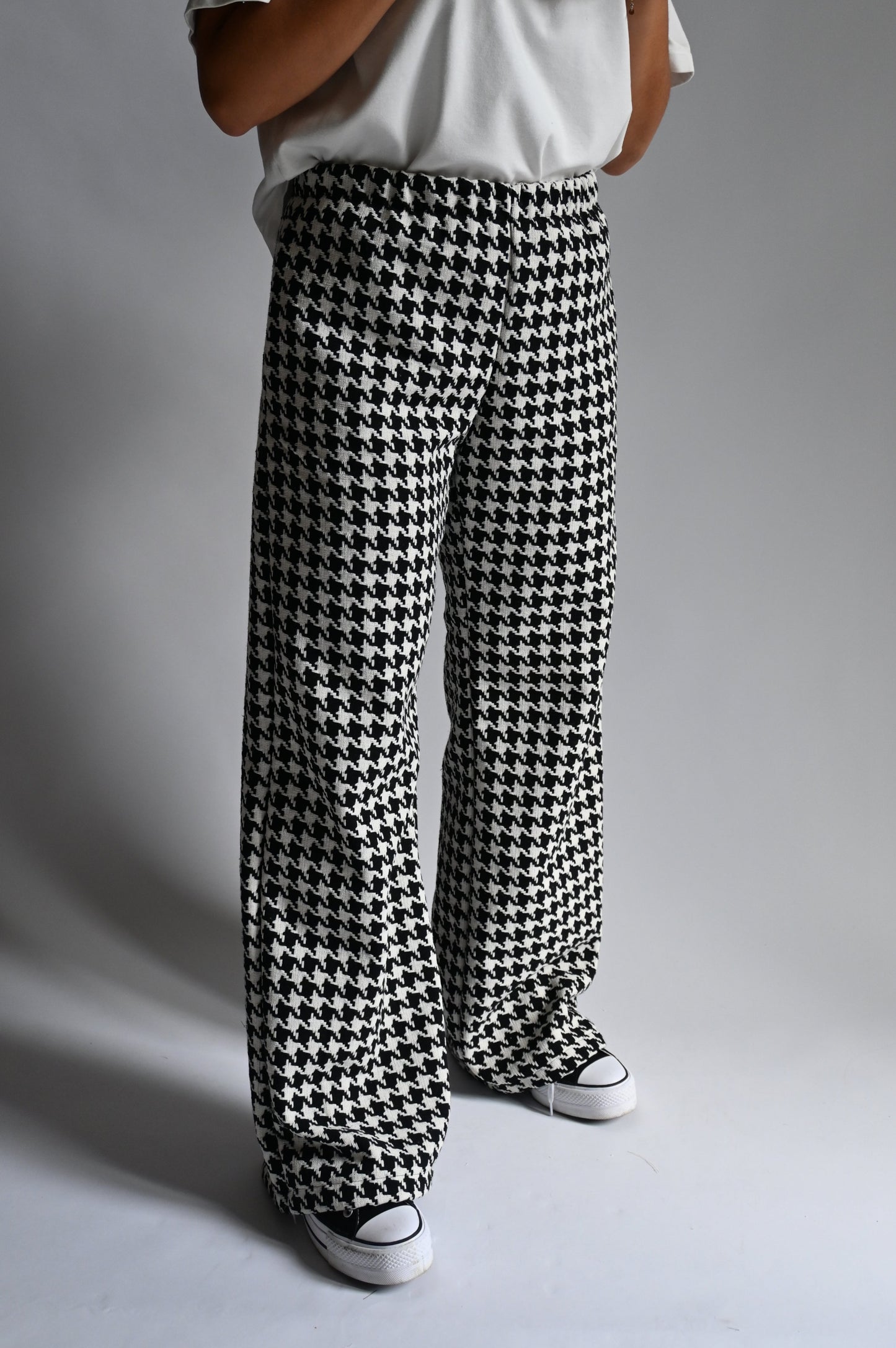 Pique trouser - black/white