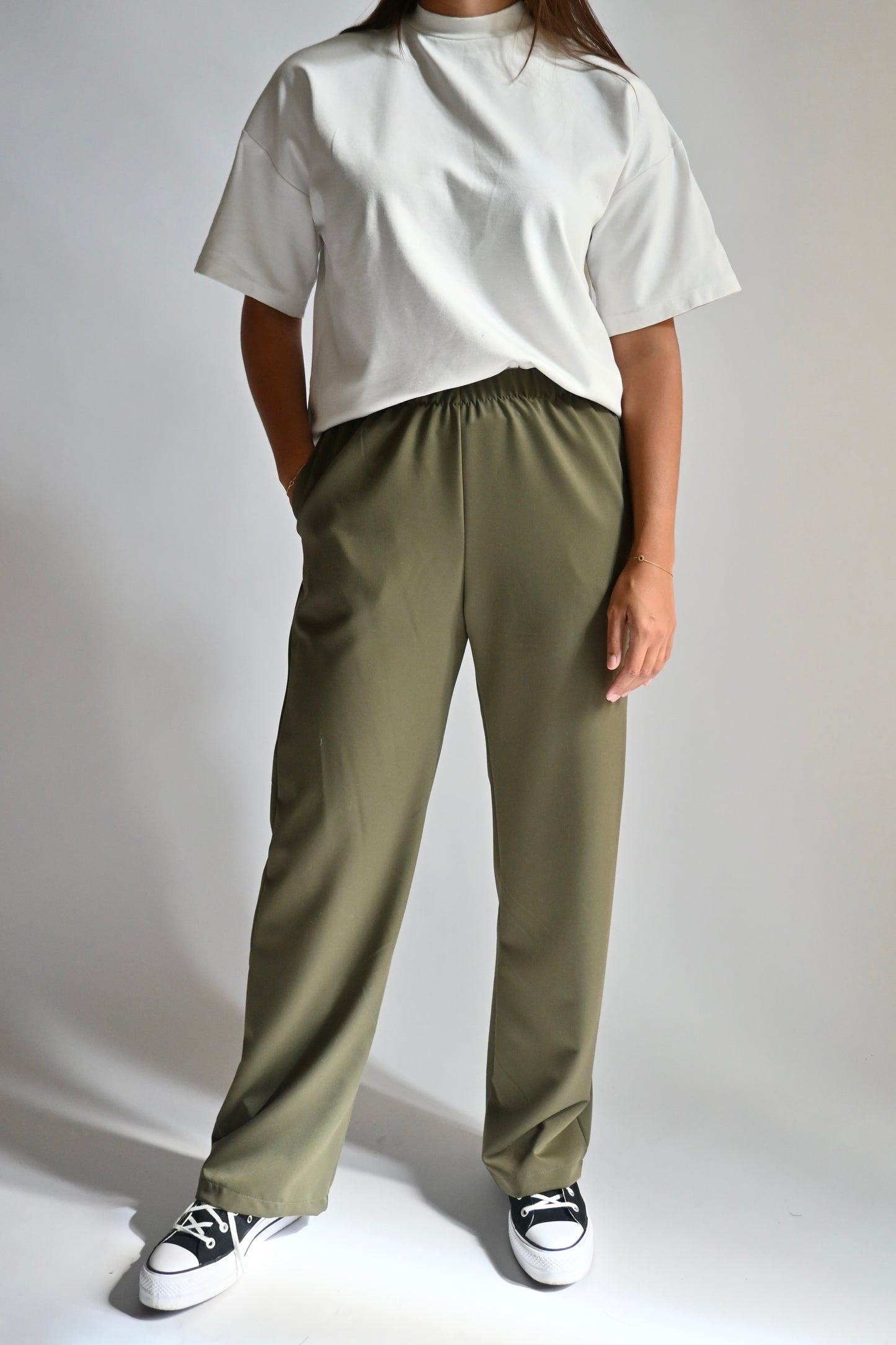 Straight trouser - dark green
