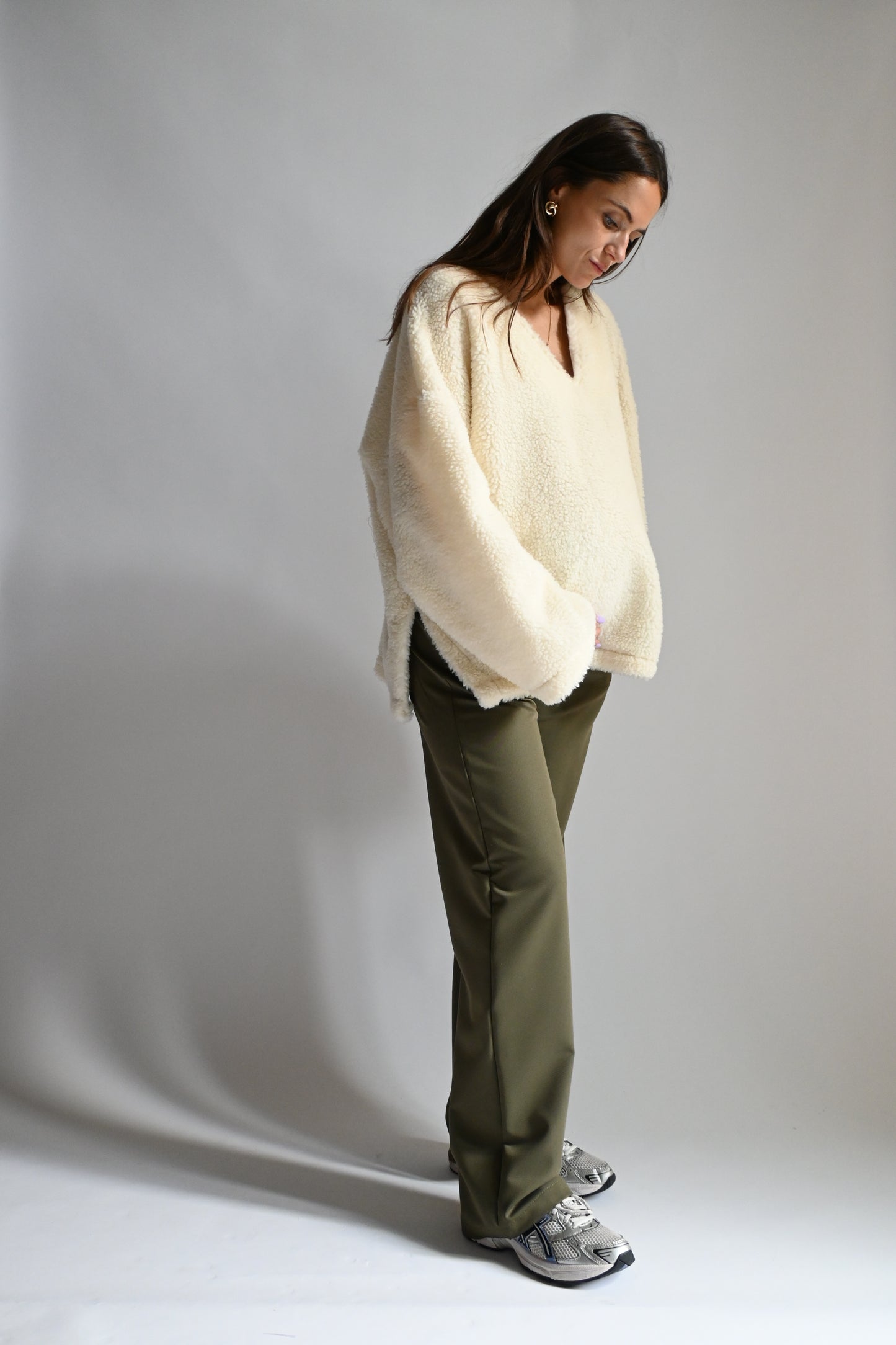 Sammy V-sweater - beige