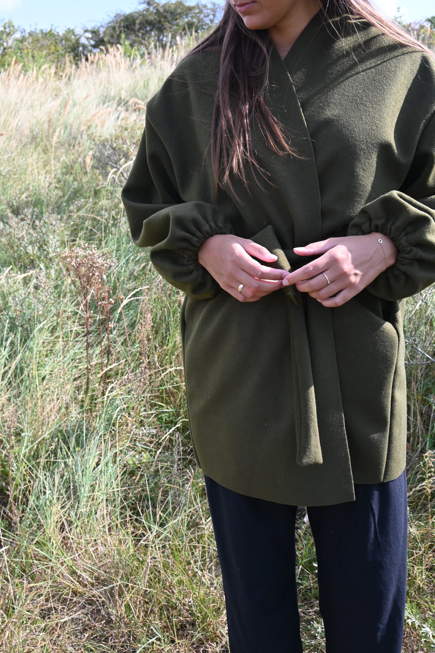 Pof coat short - green