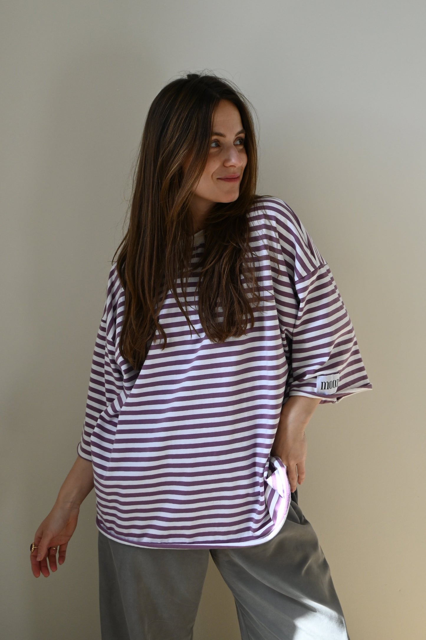 Stripe T-shirt - purple