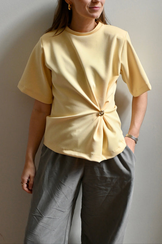 Skye top - butter yellow