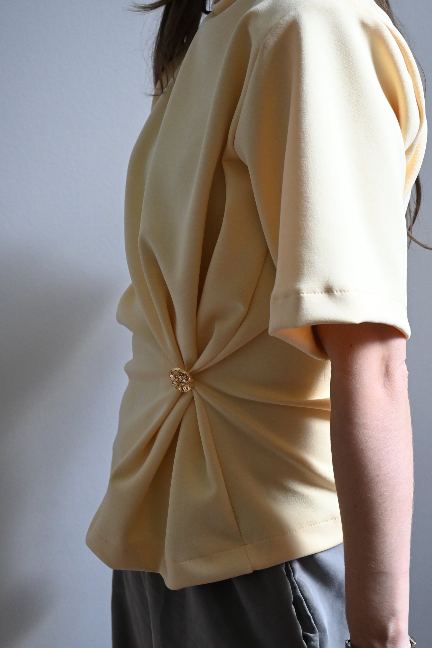 Skye top - butter yellow