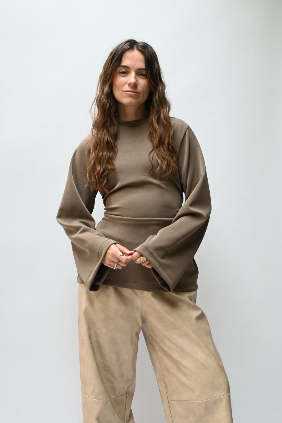 Line longsleeve - taupe