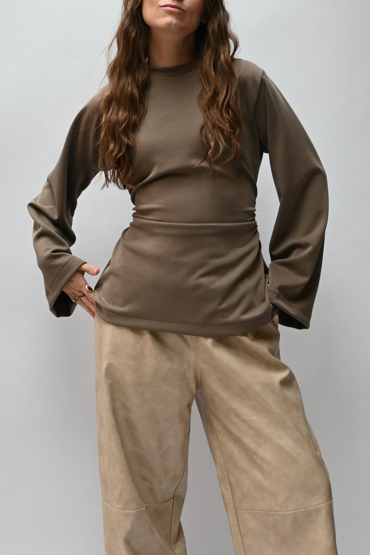 Line longsleeve - taupe