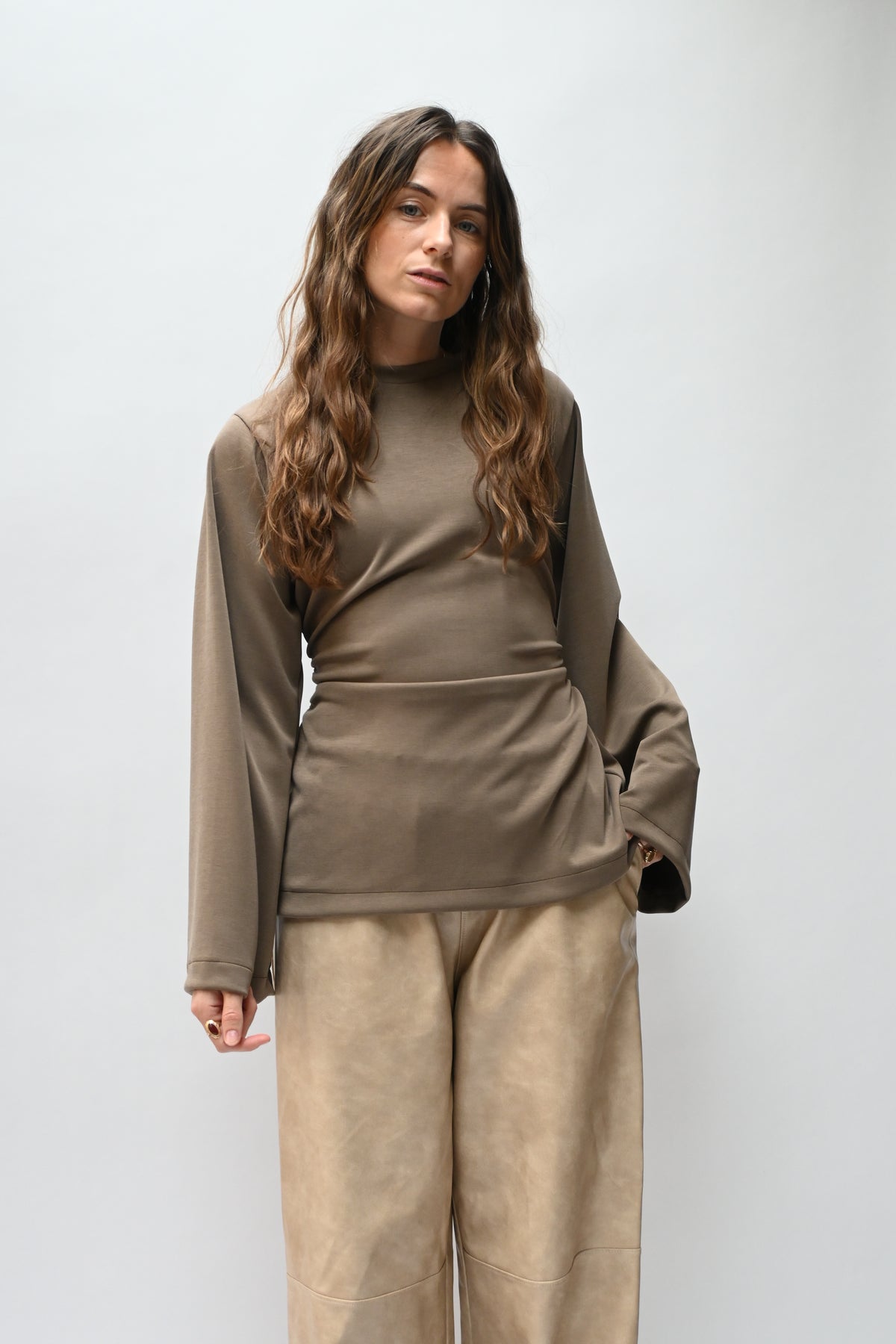 Line longsleeve - taupe